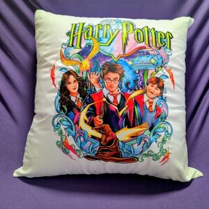 Harry Potter Illustrated Character Throw Pillow - White